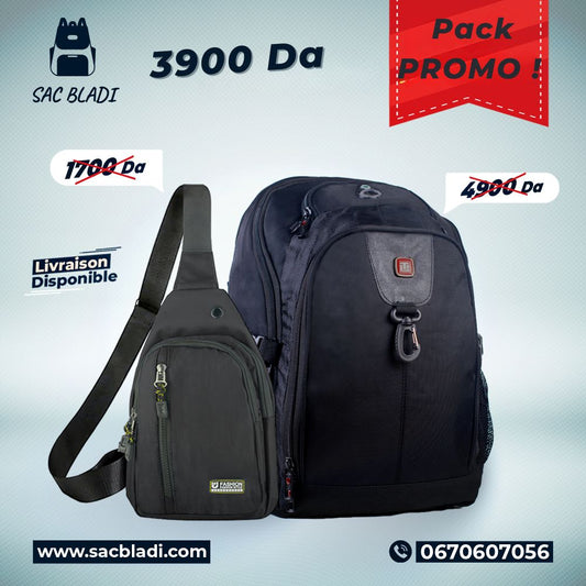 Offre Pack Sac à Dos + Sacoche : Profitez de -25% Maintenant !"